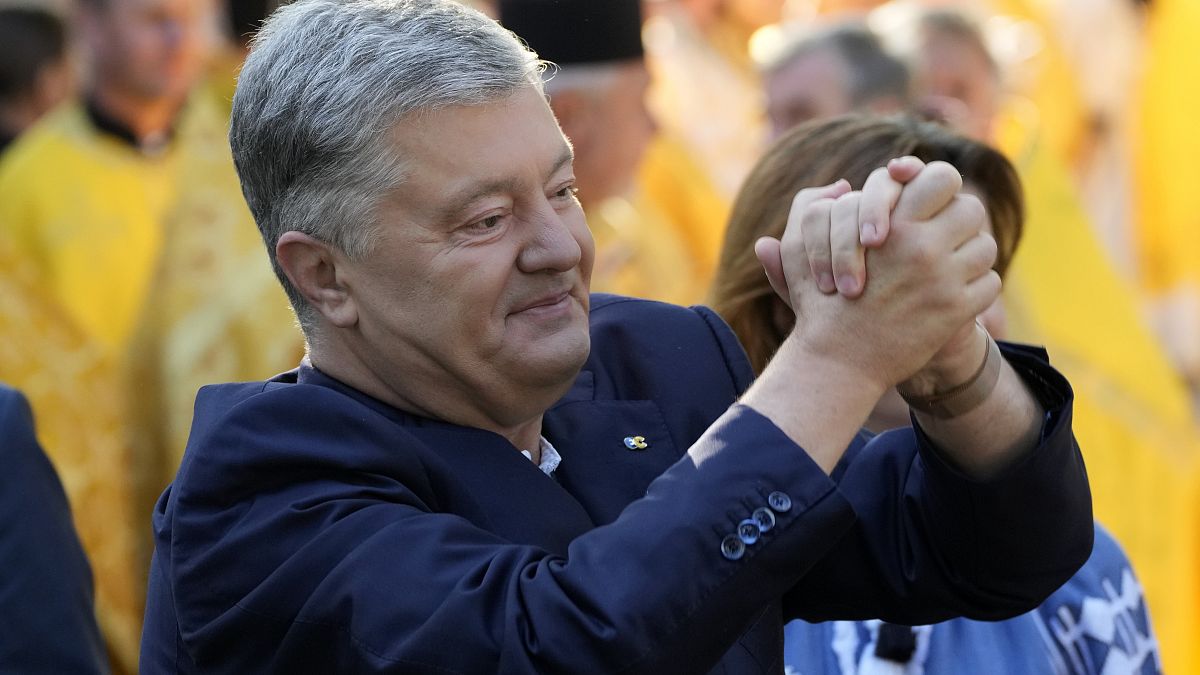 Ex-Präsident Poroschenko bei einer orthodoxen Messe im Sommer in Kiew