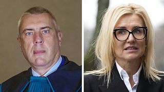 A két megfigyelt: Roman Giertych ügyvéd és Ewa Wrzosek ügyész