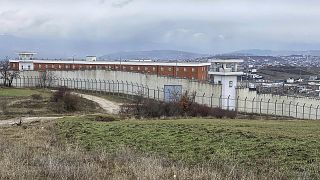 A view of he 300-cell prison in Gjilan, 50 kilometers south east of the capital Pristina, Kosovo where Denmark's would run the new 300-cell facility, on Friday, Dec. 17, 2021.