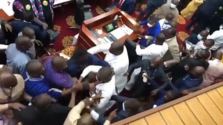 Brawl in Ghana's parliament over proposed e-levy 