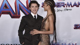 Tom Holland and Zendaya on the red carpet for "Spider-man: No Way Home"