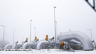Natural gas pipe line station in the village of Primda, western Czech Republic, on Jan. 14, 2013. 
