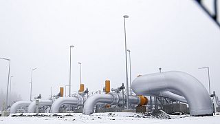 Natural gas pipe line station in the village of Primda, western Czech Republic, on Jan. 14, 2013.