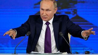 Le président russe Vladimir Poutine lors de sa conférence de presse - Moscou (Russie), le 23/12/2021