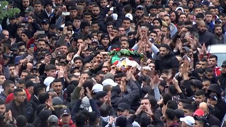 Funeral of Palestinian shot dead after firing at Israeli troops