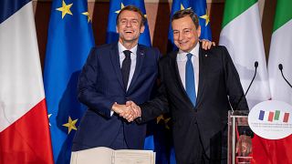 İtalya Başbakanı Draghi ve Fransa Cumhurbaşkanı Macron