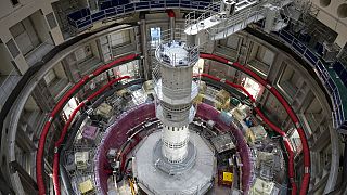 La machine Tokamak ITER est photographiée à Saint-Paul-Lez-Durance, en France, le jeudi 9 septembre 2021.