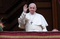 Papa Francisco na varanda da Basílica de São Pedro, no Vaticano
