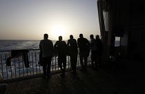 مهاجرون أنقذتهم "أطباء بلا حدود في البحر الأبيض المتوسط قبالة سواحل ليبيا. 2021/09/22