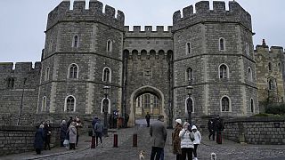Le château de Windsor, le 25 décembre 2021, Royaume-Uni