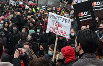 Manifestation du monde de la culture à Bruxelles, Belgique, le 26 décembre 2021