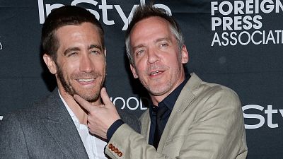 Hollywood actor Jake Gyllenhaal, left, and director Jean-Marc Vallée in Toronto Intern, 2014.
