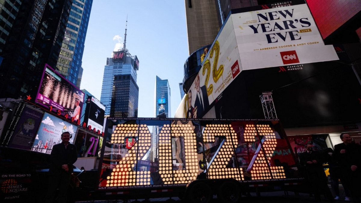 Készülnek a szilveszterre a Times Square-en