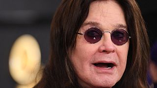 British singer-songwriter Ozzy Osbourne arrives for the 62nd Annual Grammy Awards on January 26, 2020, in Los Angeles.