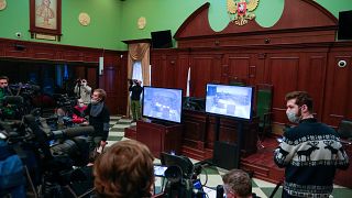 Der Saal des Gerichts in Moskau, in dem das Urteil verkündet wurde