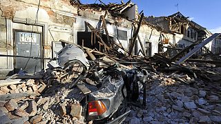 Földrengés a horvátországi Petrinjában 2020. december 29-én, kedden.
