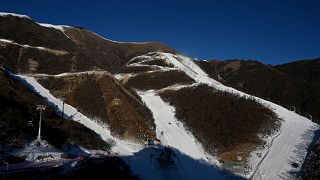Une partie des pistes du centre national de ski alpin de Yanqing, le 17 décembre 2021