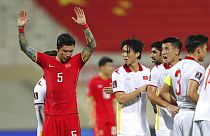 Çinli futbolcuların gol sevinci