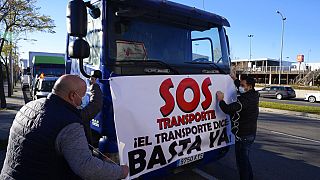 İspanya'da bir protesto gösterisi