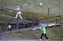Concours de saut à ski à Oberstdorf, en Allemagne, ce mercredi