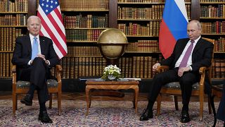 Biden und Putin während eines Gesprächs im Juni in Genf