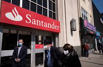 New York'ta bulunan bir Santander Bank şubesi
