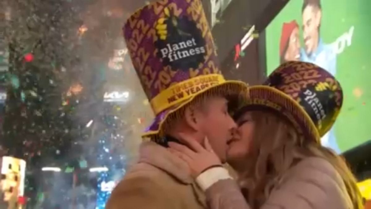 New Year on Times Square in New York, 2022 