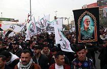 Viele Demonstrierende in Bagdad trugen Plakate mit dem Antlitz von General Soleimani