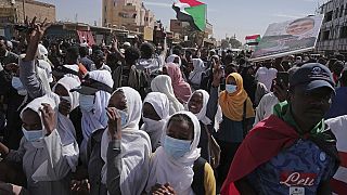 Sudanese pro-democracy protesters rally in Khartoum