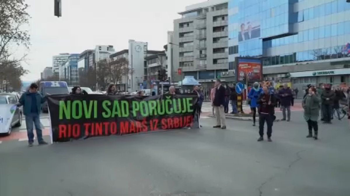 Demonstration in Novi Sad, Serbia, 3rd January 2022.