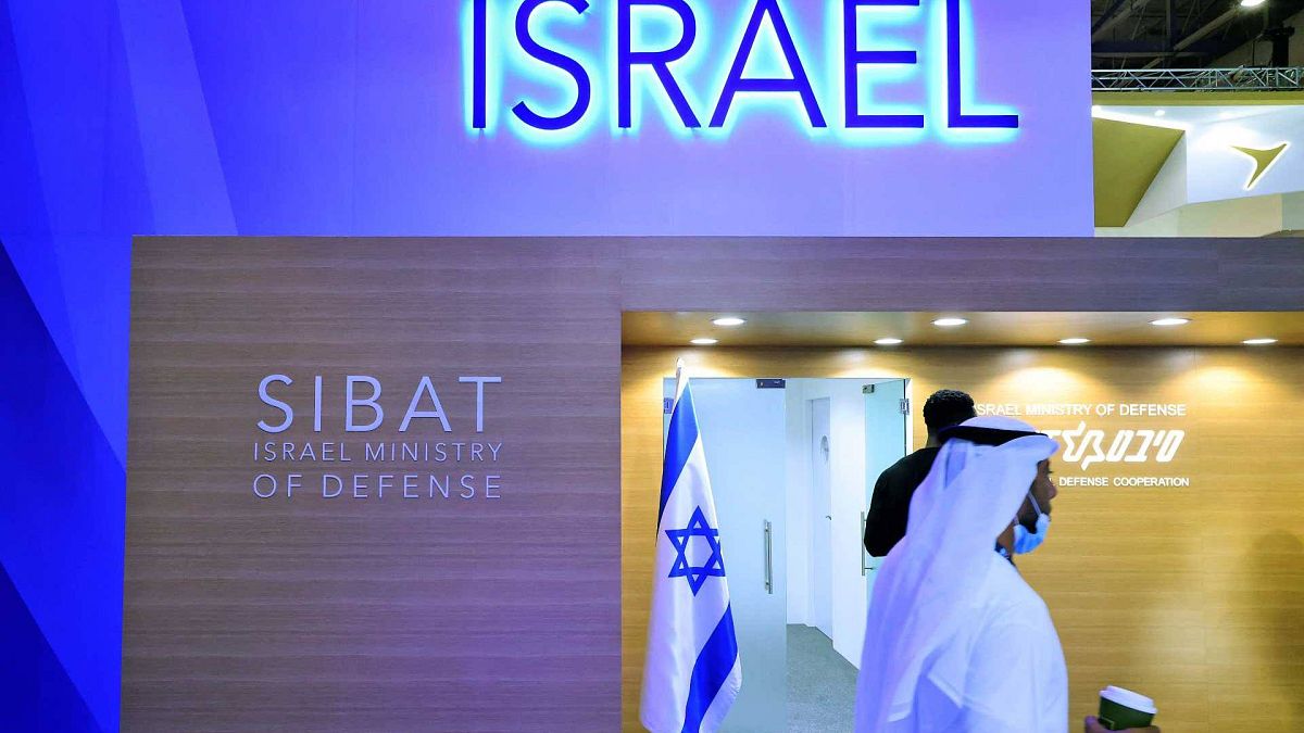 جناح إسرائيل في معرض دبي للطيران، الإمارات العربية المتحدة، 15 نوفمبر 2021