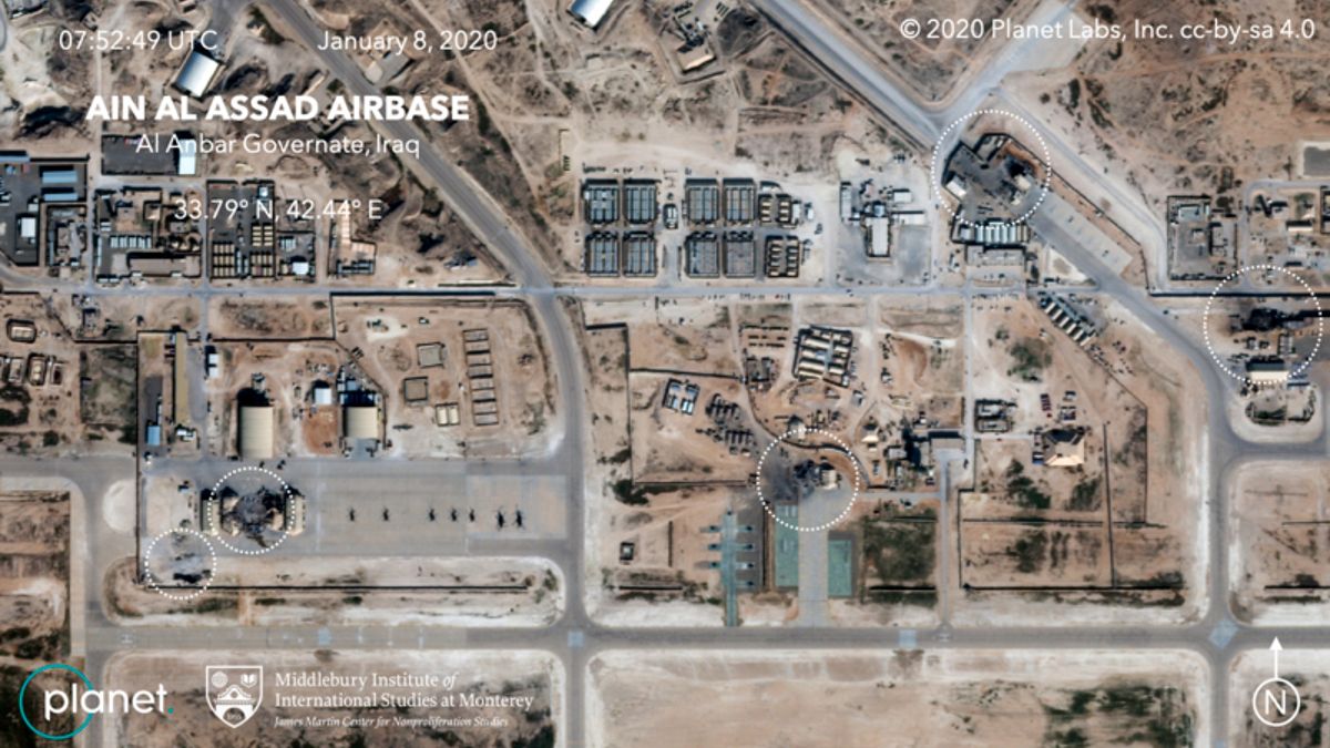 قاعدة عين الأسد الجوية في العراق. 