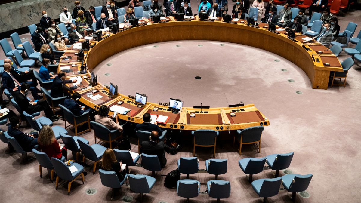 اجتماع مجلس الأمن التابع للأمم المتحدة. 