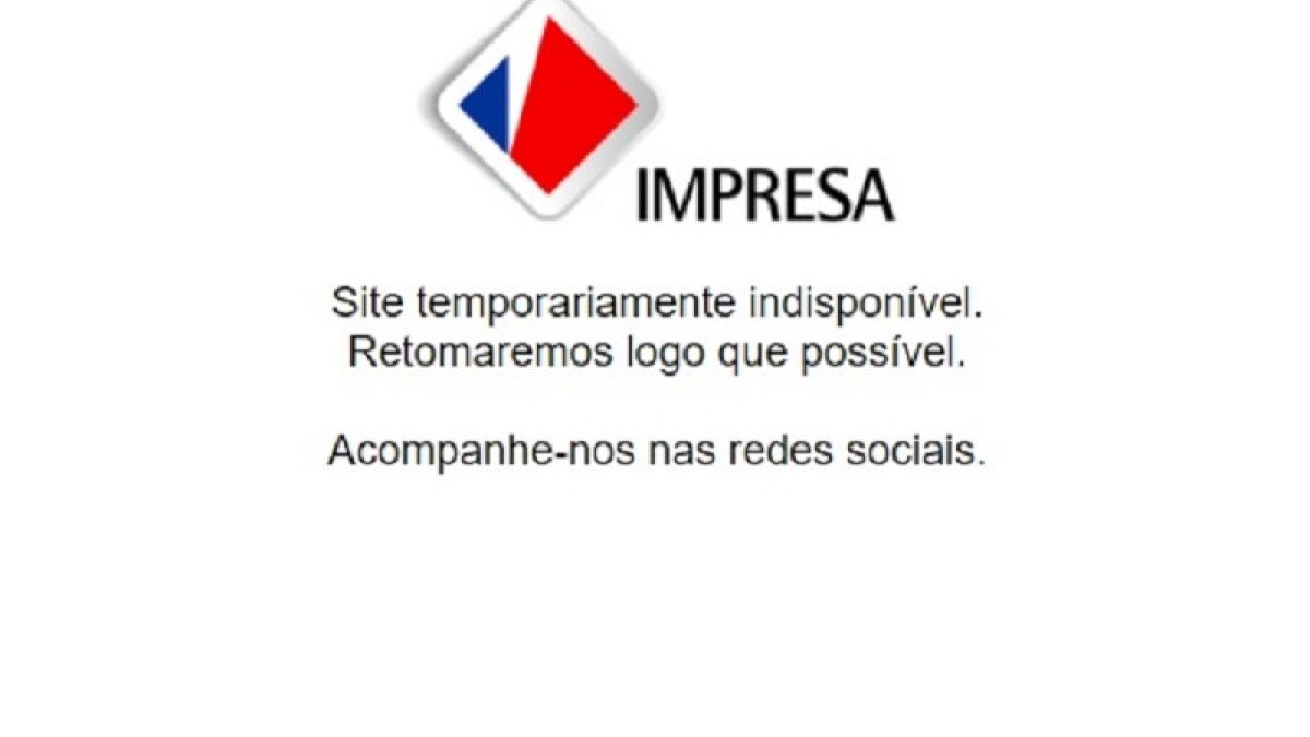 Сообщение на веб-странице концерна Impresa: "Сайт временно недоступен"