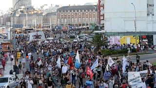 Manifestación contra la exploración petrolífera en la zona marítima de Mar del Plata