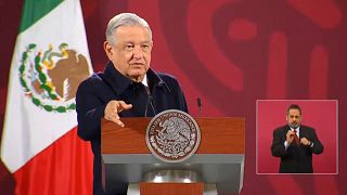Andrés Manuel López Obrador, presidente de México, en su conferencia sobre la COVID-19