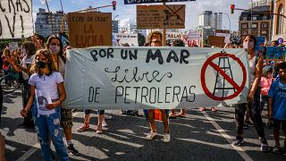 Proteste gegen Ölförderung im Meer vor Mar del Plata