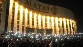 Kazakistan'ın Almatı kentinde protestolar