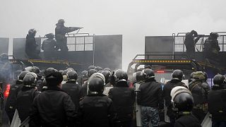 درگیری معترضان و نیروهای امنیتی در قزاقستان