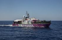 The Louise Michel vessel, founded by renowned artist Banksy, brought 31 rescued migrants to Lampedusa