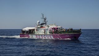 The Louise Michel vessel, founded by renowned artist Banksy, brought 31 rescued migrants to Lampedusa