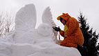  Nativity ice sculpture festival held in Russia