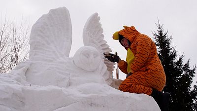 Russia Snow sculptures compete in festival