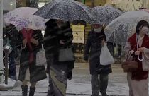 تصاویری از توکیو و اولین برف زمستانی در سال جدید