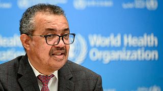 World Health Organisation (WHO) Director-General Tedros Adhanom Ghebreyesus  at the WHO headquarters in Geneva, Switzerland, 18 October 2021. 