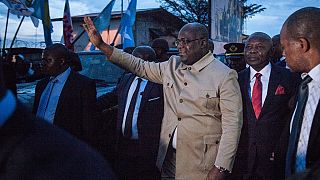 DRC's President Tshisekedi returns from a visit to the Grand Kasai