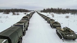 Militärfahrzeuge in Russland: Moskau schickt Unterstützung nach Kasachstan