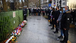 Cérémonie à Paris en hommage aux victimes des attentats de janvier 2015 (7 janvier 2022)