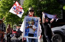 Protestos em Sidney contra a detenção de Novak Djokovic