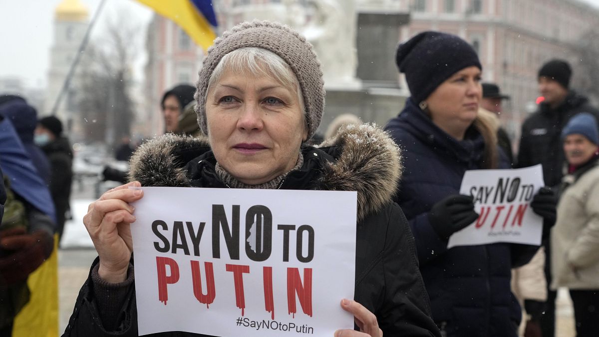 Акция "Скажи Путину - Нет" в Киеве, 9 января 2022